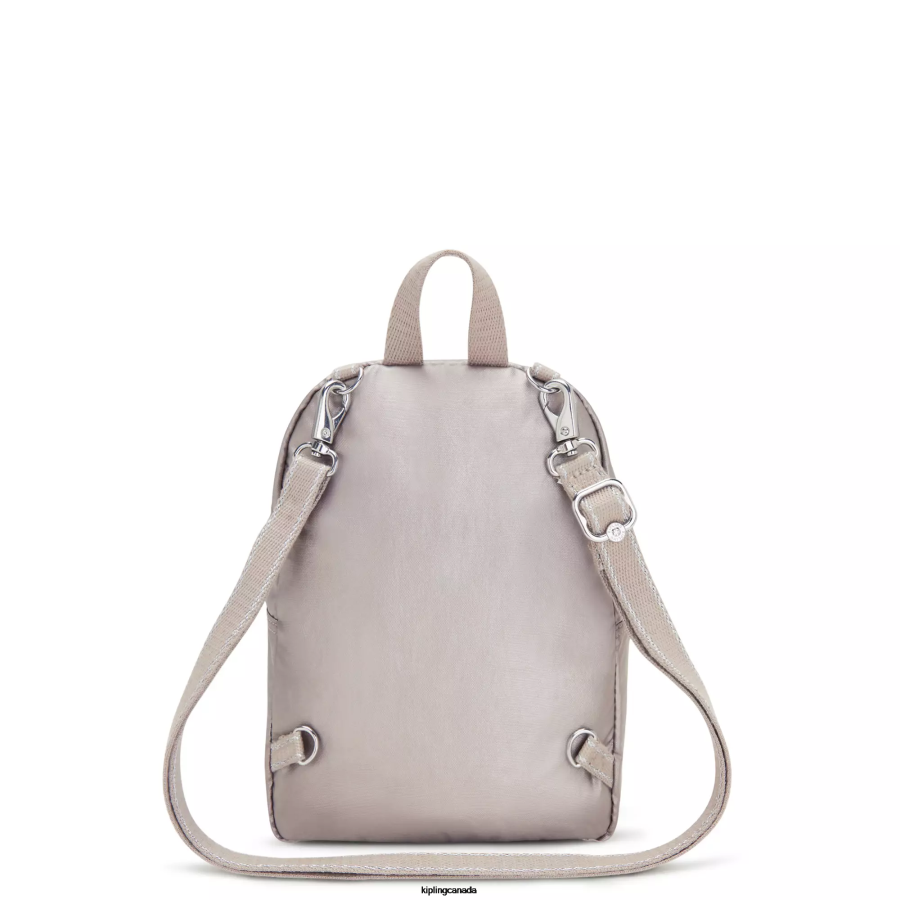 Women Fashion Backpacks Kipling Metallic Glow Curtis Compact Metallic Convertible Backpack FHZD397 - Image 4