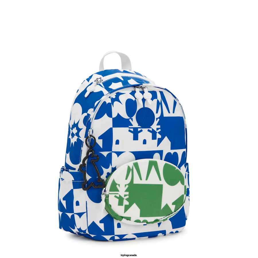 Women Fashion Backpacks Kipling Minju Multi Print Delia Minju Kim Backpack FHZD337 - Image 2