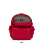 Women Fashion Backpacks Kipling Red Rouge City Pack Backpack FHZD354 - Image 3