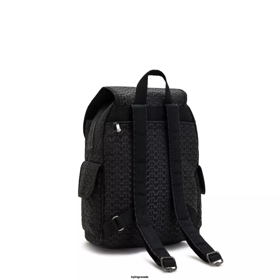 Women Fashion Backpacks Kipling Signature Embossed City Pack Printed Backpack FHZD363 - Image 5