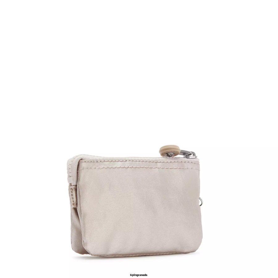 Women Keychains Kipling Metallic Glow Creativity Mini Pouch Metallic Keychain FHZD611 - Image 3