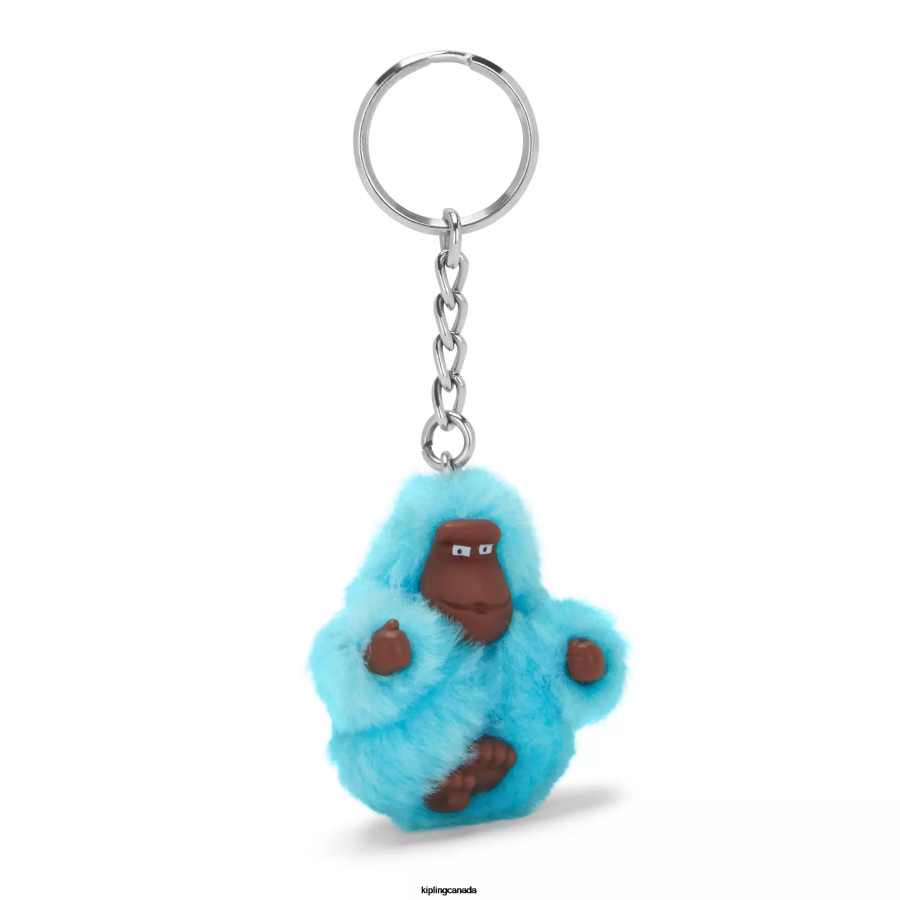 Women Keychains Kipling Sea Blue Sven Extra Small Monkey Keychain FHZD698 - Image 2