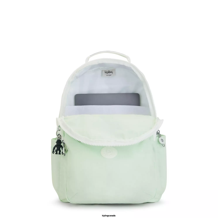 Women Laptop Backpacks Kipling Airy Green Seoul Large 15" Laptop Backpack FHZD473 - Image 3