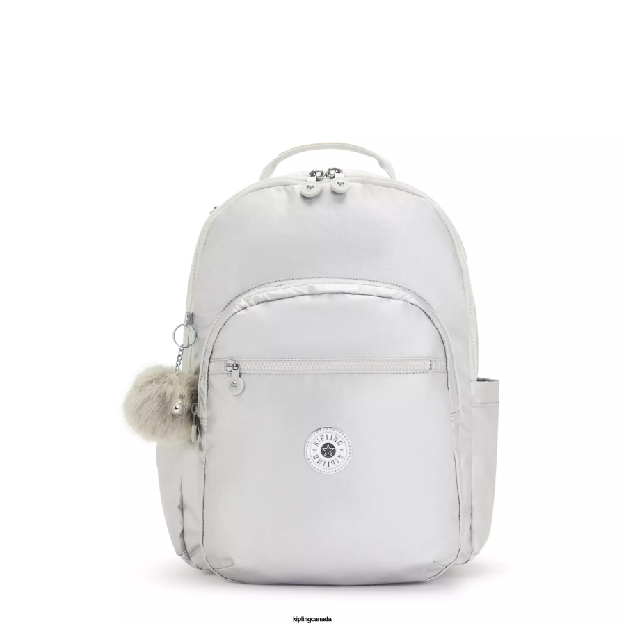 Women Laptop Backpacks Kipling Candy Metallic Seoul Large Metallic 15" Laptop Backpack FHZD458 - Image 1