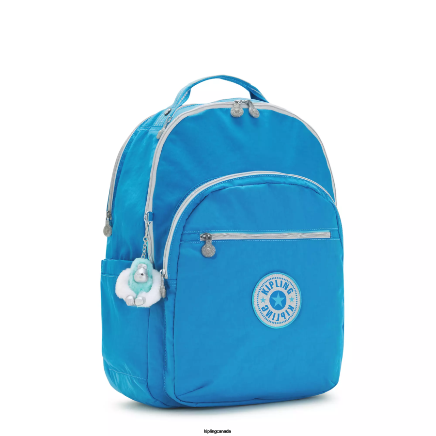 Women Laptop Backpacks Kipling Eager Blue Fun Seoul Extra Large 17" Laptop Backpack FHZD440 - Image 2