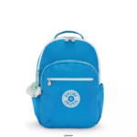 Women Laptop Backpacks Kipling Eager Blue Fun Seoul Large 15" Laptop Backpack FHZD444
