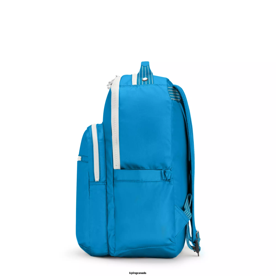 Women Laptop Backpacks Kipling Eager Blue Fun Seoul Large 15" Laptop Backpack FHZD444 - Image 5
