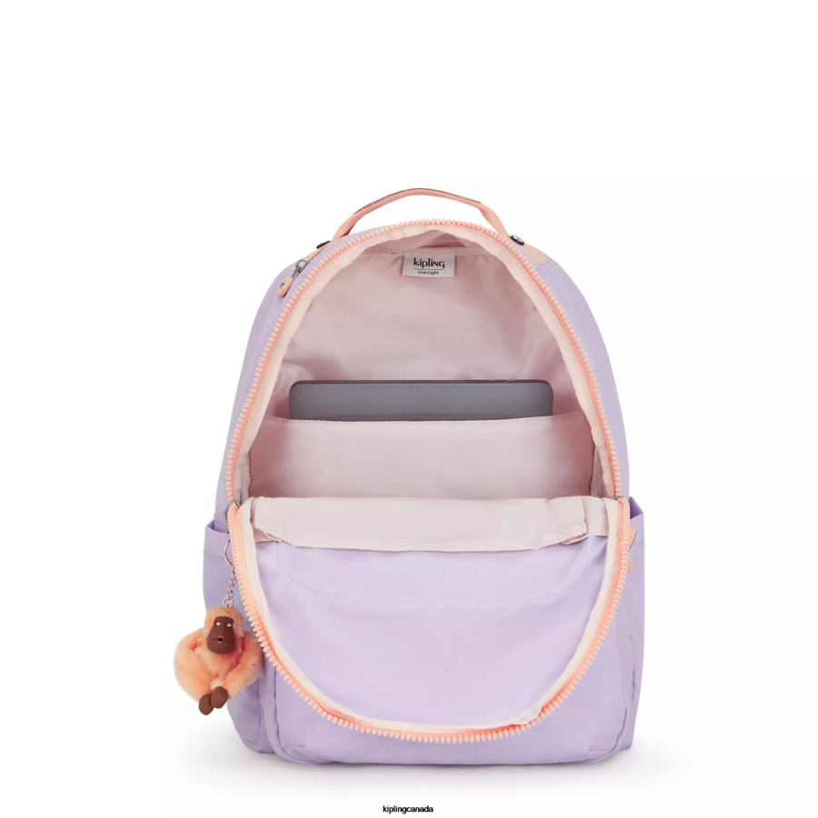 Women Laptop Backpacks Kipling Endless Lilac C Seoul Large 15" Laptop Backpack FHZD434 - Image 3