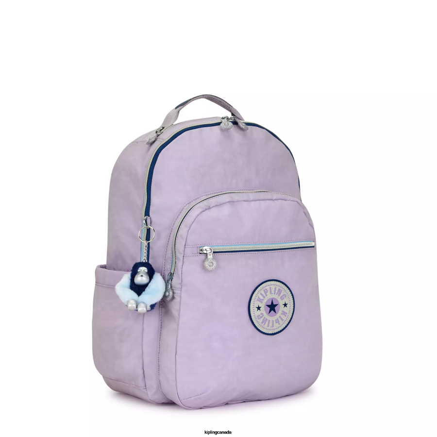 Women Laptop Backpacks Kipling Endless Lilac Fun Seoul Large 15" Laptop Backpack FHZD445 - Image 2