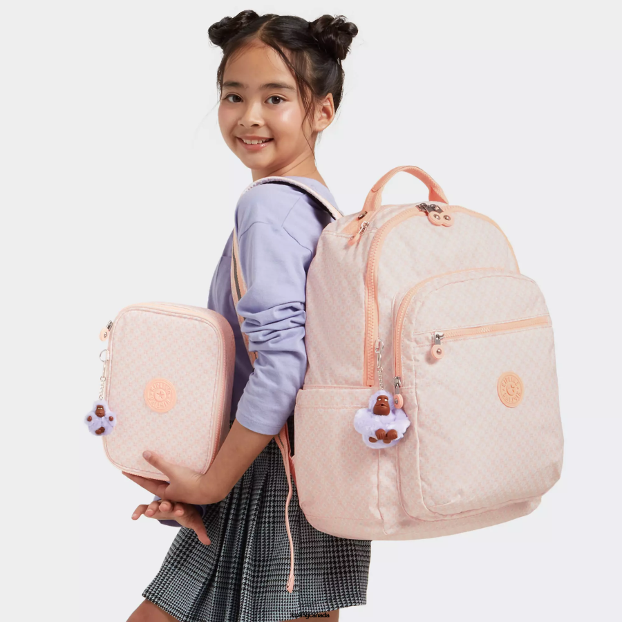 Women Laptop Backpacks Kipling Girly Tile Seoul Large Printed 15" Laptop Backpack FHZD467 - Image 4