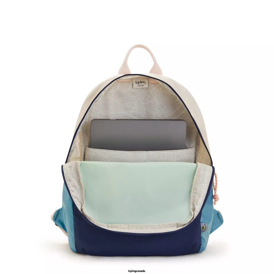 Women Laptop Backpacks Kipling Green Navy Sonnie 15" Laptop Backpack FHZD426 - Image 3