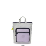 Women Laptop Backpacks Kipling Grey Lilac Block Sia 15" Laptop Tote Backpack FHZD446