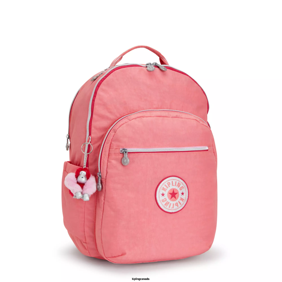Women Laptop Backpacks Kipling Joyous Pink Fun Seoul Extra Large 17" Laptop Backpack FHZD439 - Image 2