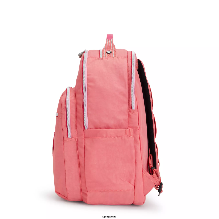 Women Laptop Backpacks Kipling Joyous Pink Fun Seoul Extra Large 17" Laptop Backpack FHZD439 - Image 5