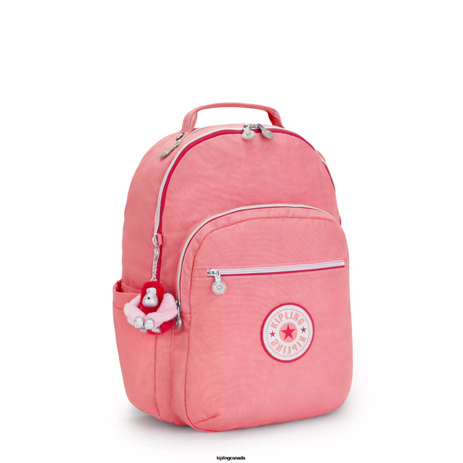 Women Laptop Backpacks Kipling Joyous Pink Fun Seoul Large 15" Laptop Backpack FHZD443 - Image 2