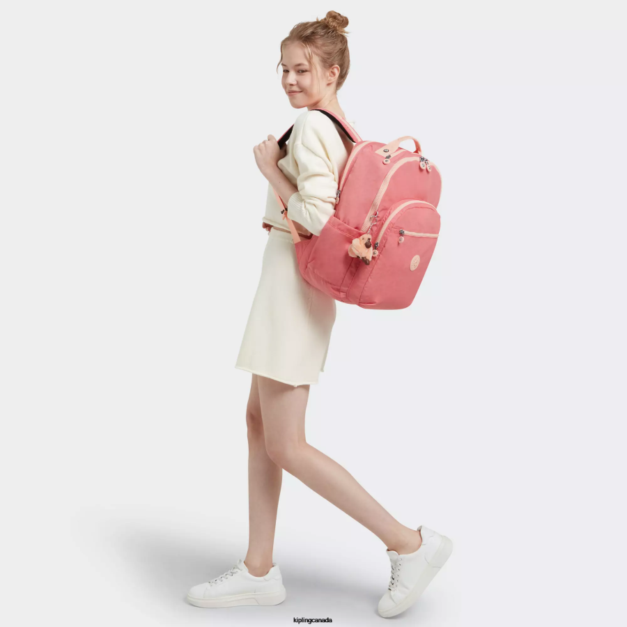 Women Laptop Backpacks Kipling Joyous Pink Seoul Extra Large 17" Laptop Backpack FHZD452 - Image 4