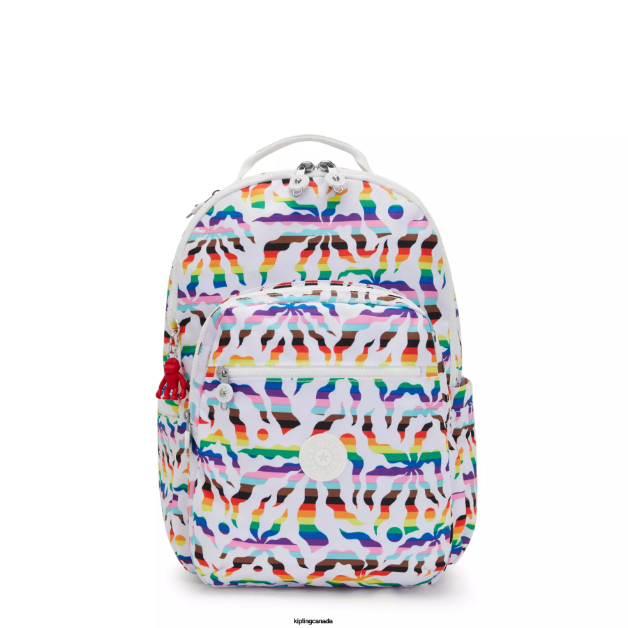 women_laptop_backpacks_kipling_rainbow_palm_seoul_large_printed_15_laptop_backpack_fhzd345.png Women Laptop Backpacks Kipling Rainbow Palm Seoul Large Printed 15" Laptop Backpack FHZD345 - Image 1