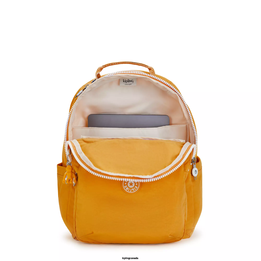 Women Laptop Backpacks Kipling Rapid Yellow Seoul Large 15" Laptop Backpack FHZD472 - Image 3