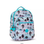 Women Laptop Backpacks Kipling Shadow Palm Print Seoul Extra Large Printed 17" Laptop Backpack FHZD453 - Image 2