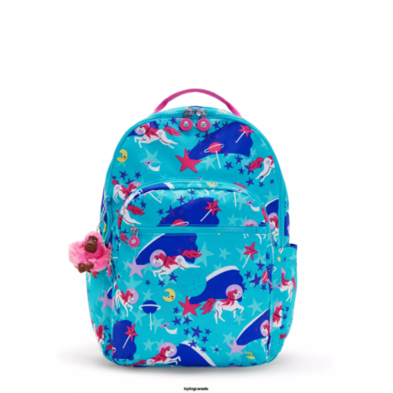 Women Laptop Backpacks Kipling Space Unicorns Seoul Large Printed 15" Laptop Backpack FHZD463