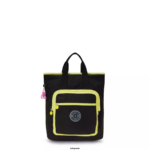 Women Laptop Backpacks Kipling True Black Lime Sia 15" Laptop Tote Backpack FHZD447