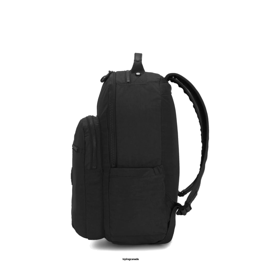 Women Laptop Backpacks Kipling True Black Tonal Seoul Large 15" Laptop Backpack FHZD476 - Image 3
