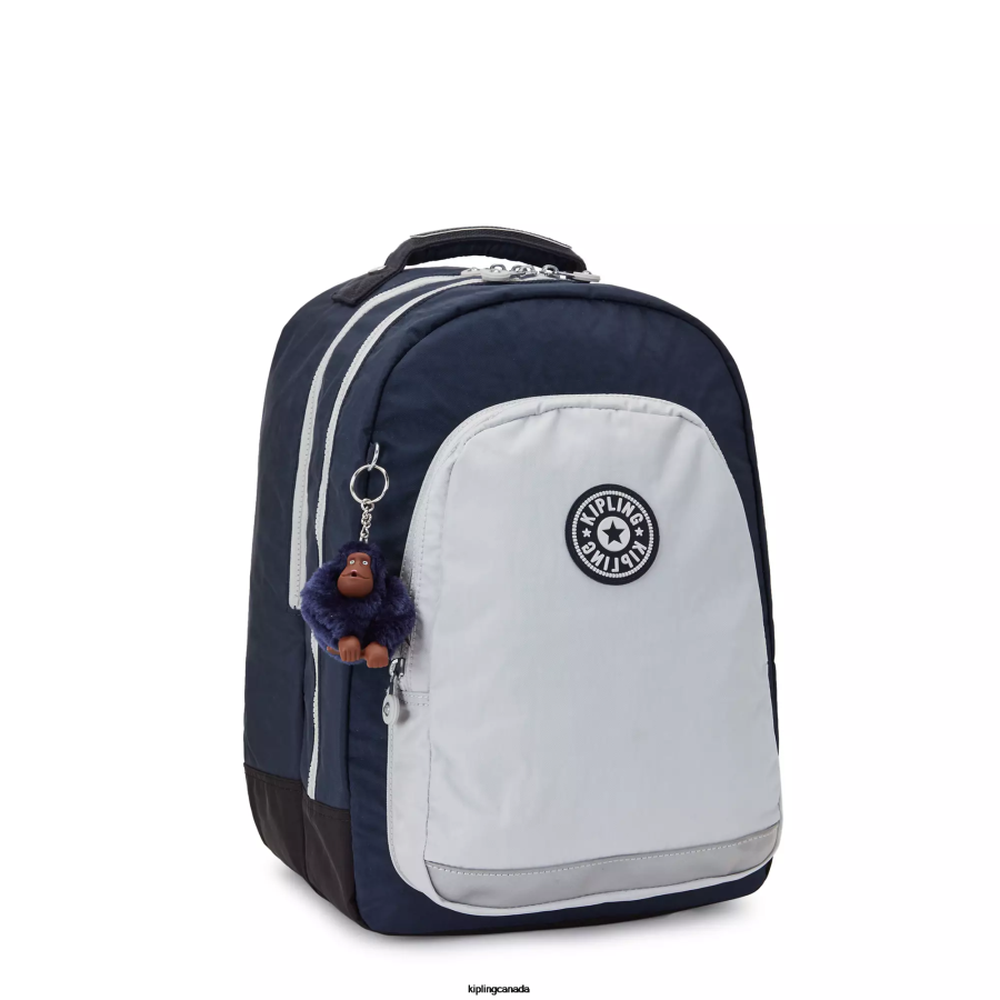 Women Laptop Backpacks Kipling True Blue Grey Class Room 17" Laptop Backpack FHZD435 - Image 2