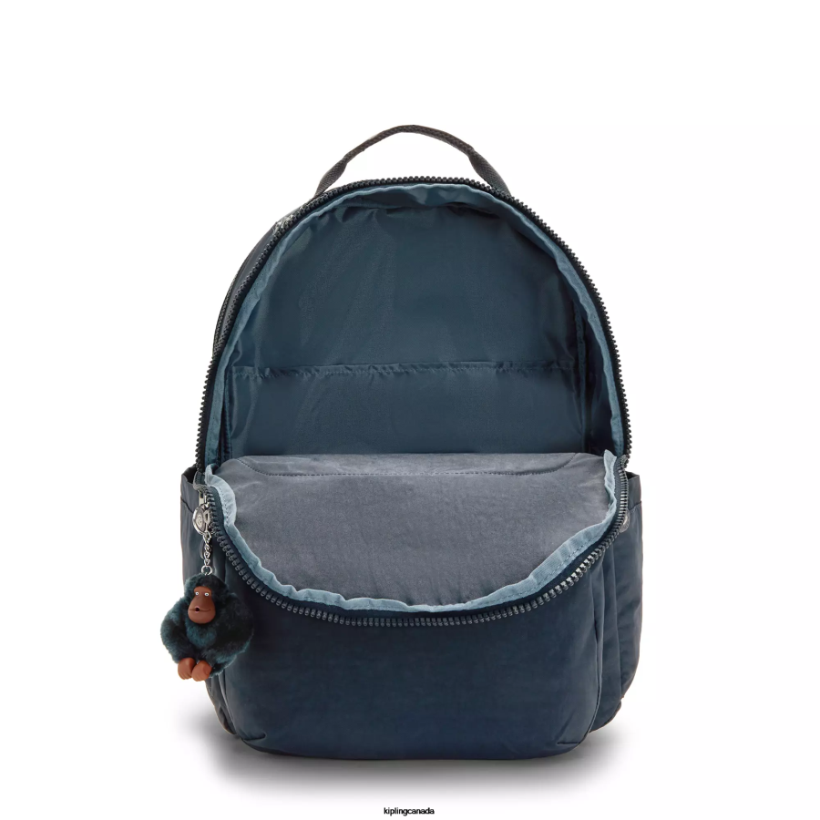 Women Laptop Backpacks Kipling True Blue Tonal Seoul Extra Large 17" Laptop Backpack FHZD487 - Image 3