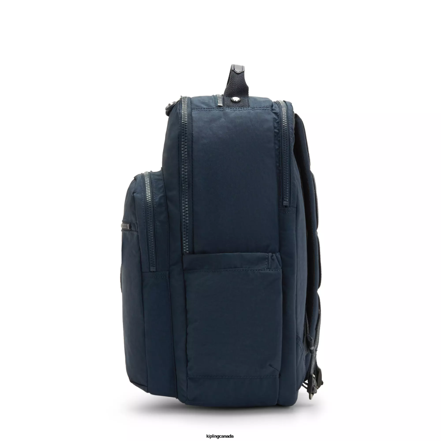 Women Laptop Backpacks Kipling True Blue Tonal Seoul Extra Large 17" Laptop Backpack FHZD487 - Image 4