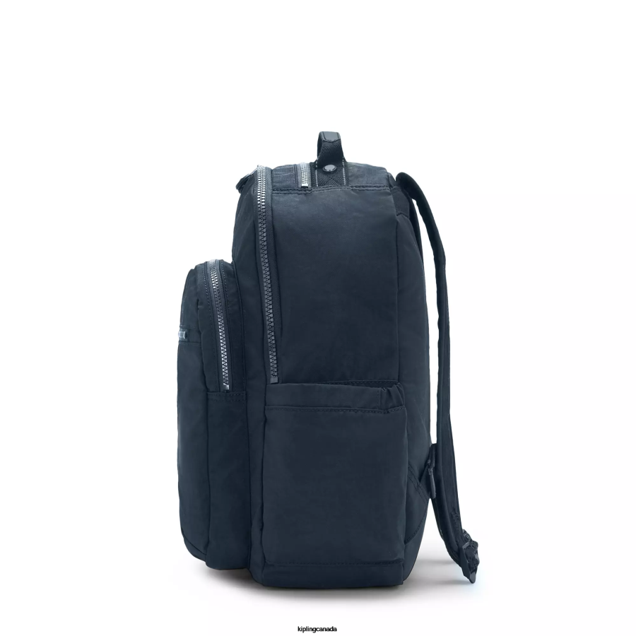 Women Laptop Backpacks Kipling True Blue Tonal Seoul Large 15" Laptop Backpack FHZD470 - Image 4