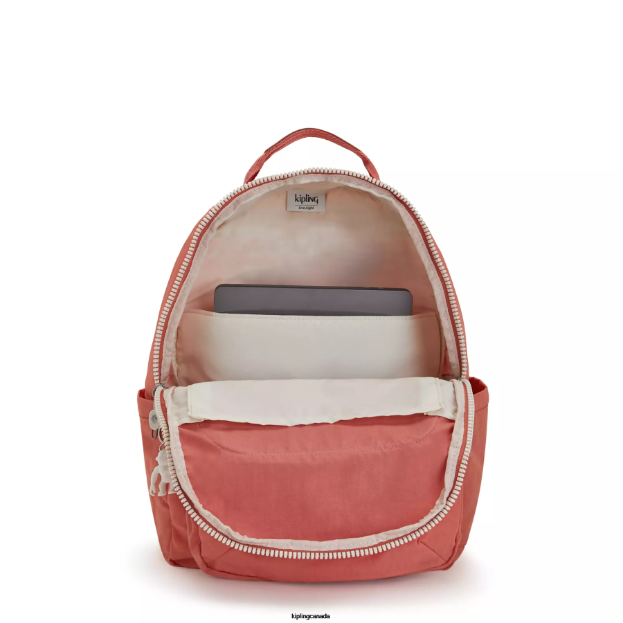 Women Laptop Backpacks Kipling Vintage Pink Seoul Large 15" Laptop Backpack FHZD475 - Image 3