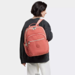 Women Laptop Backpacks Kipling Vintage Pink Seoul Large 15" Laptop Backpack FHZD475 - Image 4