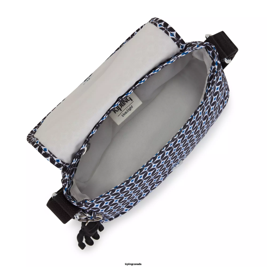 Women Mini Bags Kipling Blackish Tile Sabian Printed Crossbody Mini Bag FHZD13 - Image 3
