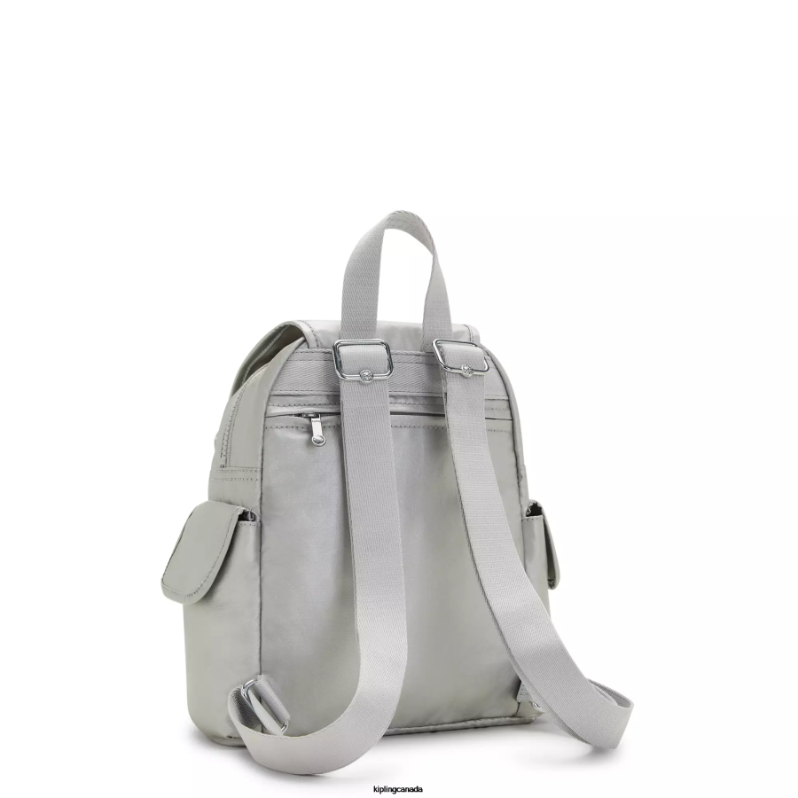 Women Mini Bags Kipling Bright Metallic City Pack Mini Metallic Backpack FHZD388 - Image 5