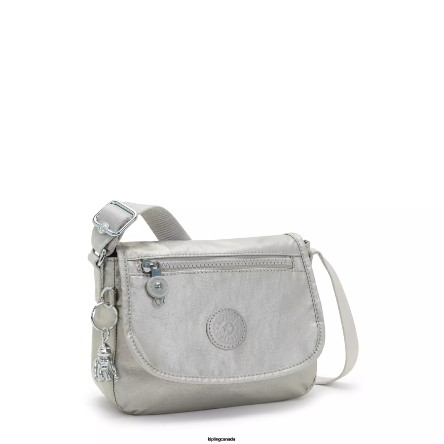 Women Mini Bags Kipling Bright Metallic Sabian Metallic Crossbody Mini Bag FHZD100 - Image 2
