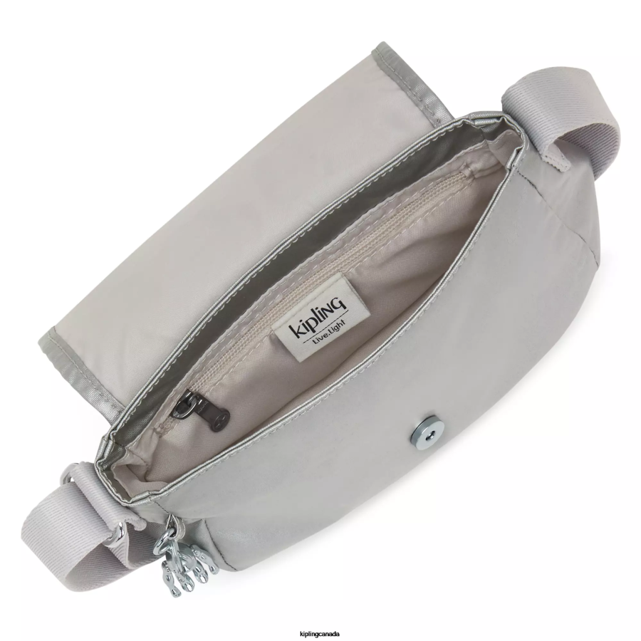 Women Mini Bags Kipling Bright Metallic Sabian Metallic Crossbody Mini Bag FHZD100 - Image 3