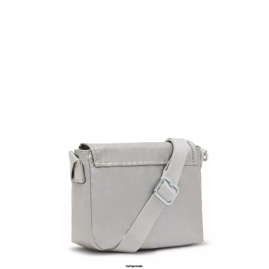 Women Mini Bags Kipling Bright Metallic Sabian Metallic Crossbody Mini Bag FHZD100 - Image 4