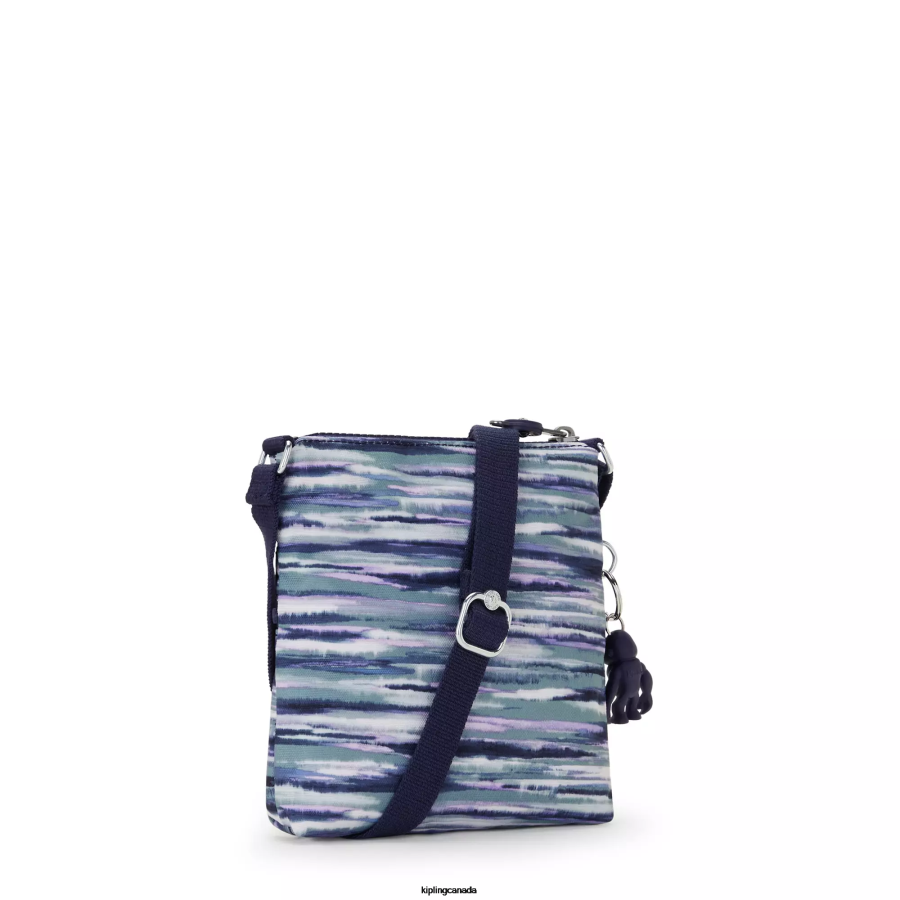 Women Mini Bags Kipling Brush Stripes Alvar Extra Small Printed Mini Bag FHZD71 - Image 4