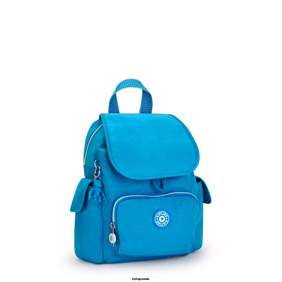 Women Mini Bags Kipling Eager Blue City Pack Mini Backpack FHZD414 - Image 2