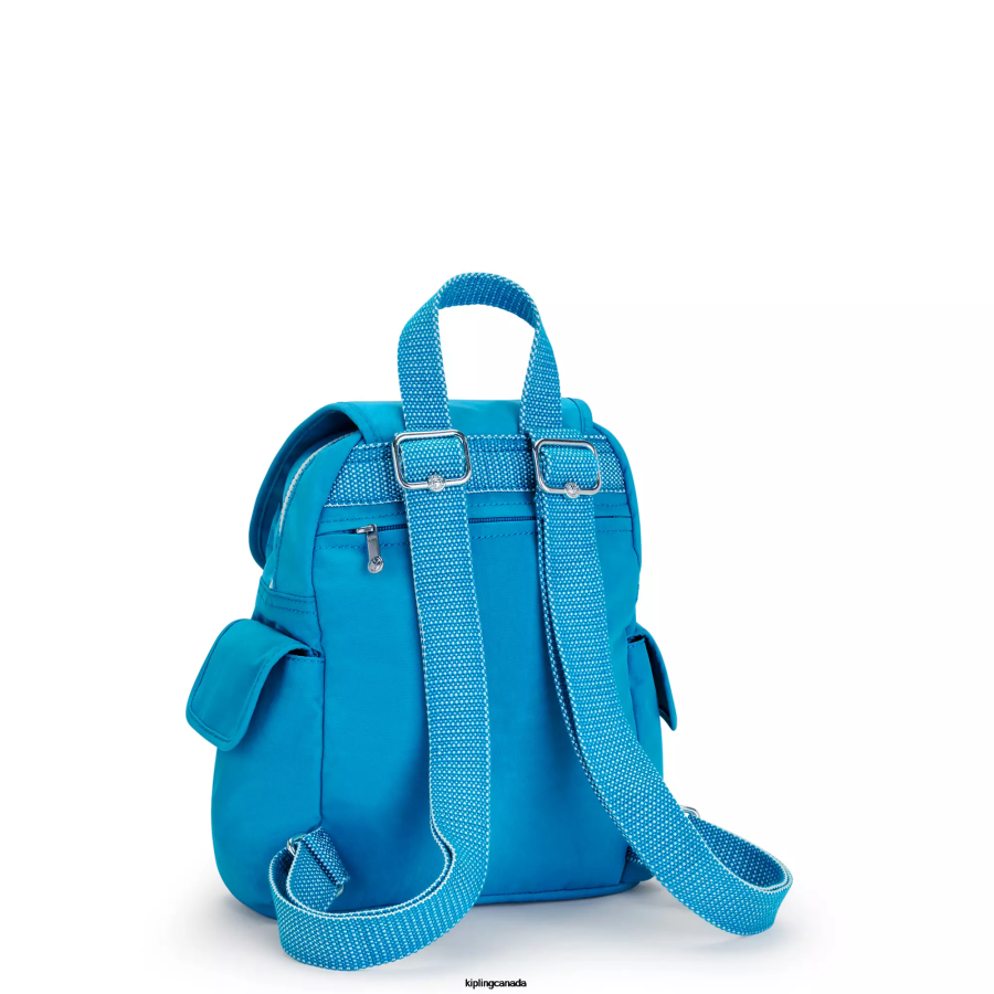 Women Mini Bags Kipling Eager Blue City Pack Mini Backpack FHZD414 - Image 5