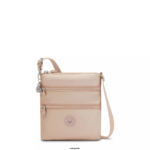 Women Mini Bags Kipling Gold Charm Metallic Keiko Metallic Crossbody Mini Bag FHZD97