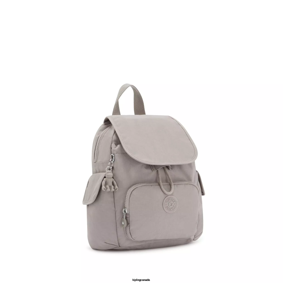 Women Mini Bags Kipling Grey Gris City Pack Mini Backpack FHZD410 - Image 2