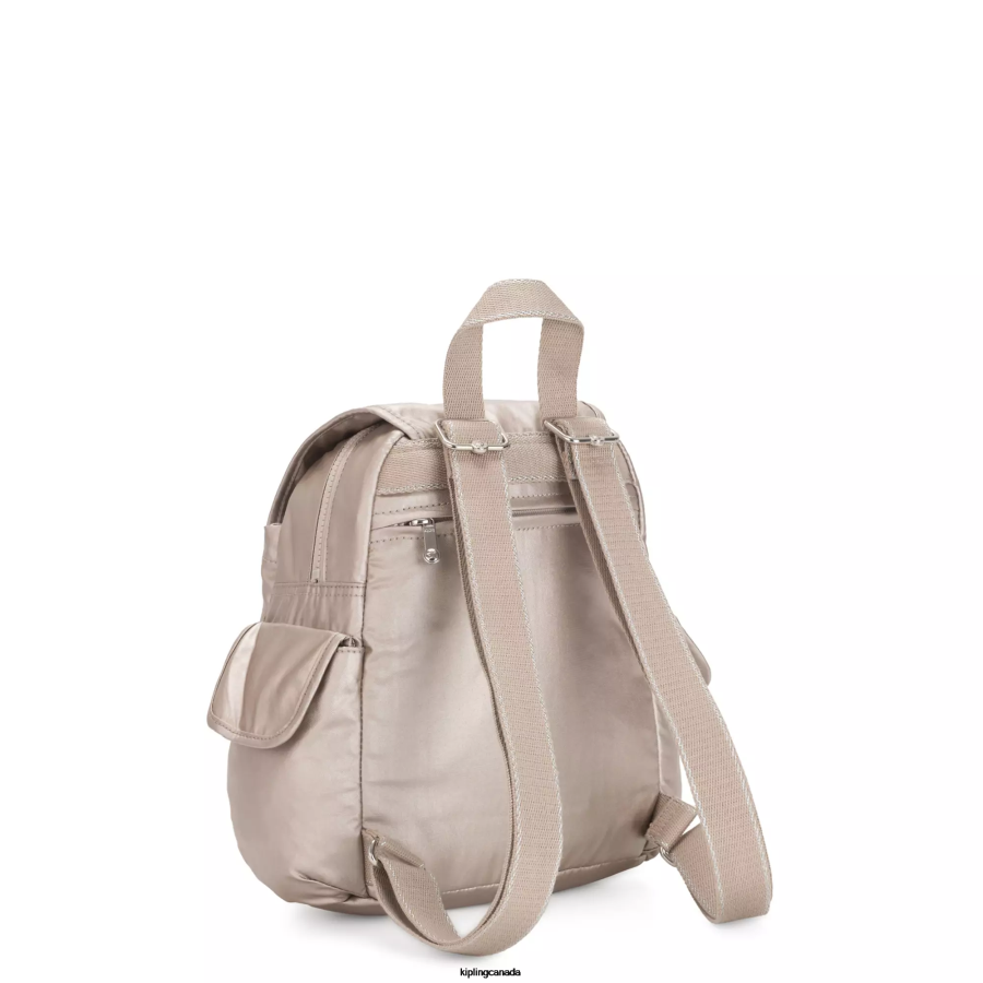 Women Mini Bags Kipling Metallic Glow City Pack Mini Metallic Backpack FHZD389 - Image 5