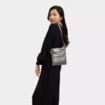Women Mini Bags Kipling Moon Grey Metallic Keiko Metallic Crossbody Mini Bag FHZD95 - Image 4