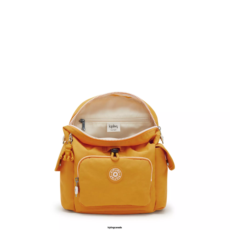 Women Mini Bags Kipling Rapid Yellow City Pack Mini Backpack FHZD411 - Image 3