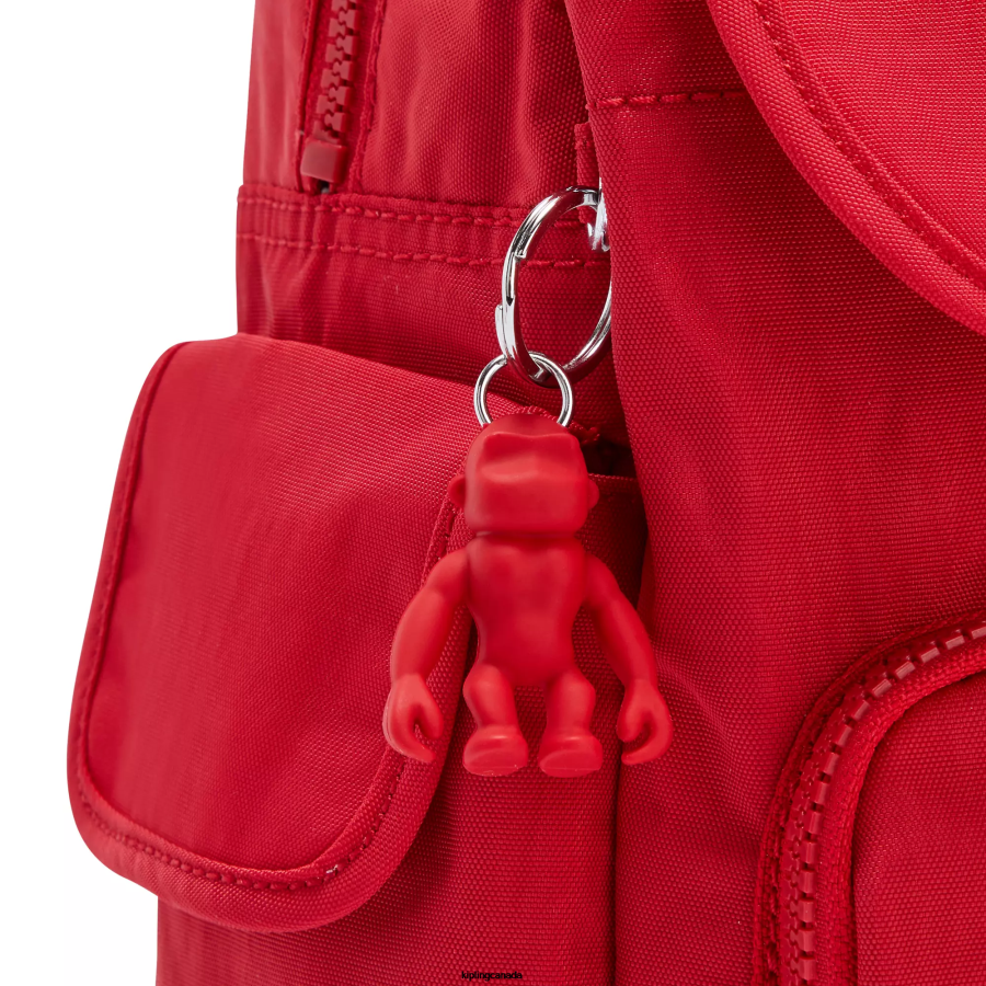 Women Mini Bags Kipling Red Rouge City Pack Mini Backpack FHZD415 - Image 5