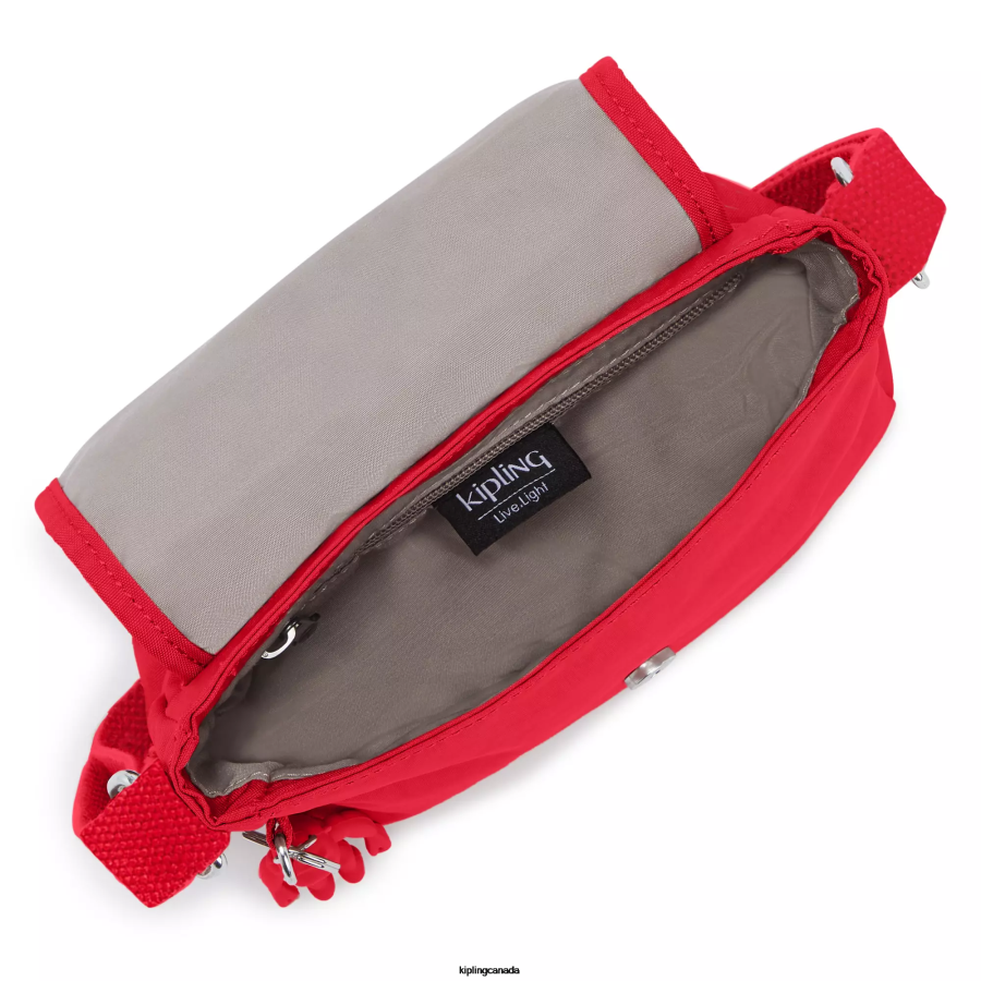 Women Mini Bags Kipling Red Rouge Sabian Crossbody Mini Bag FHZD195 - Image 3