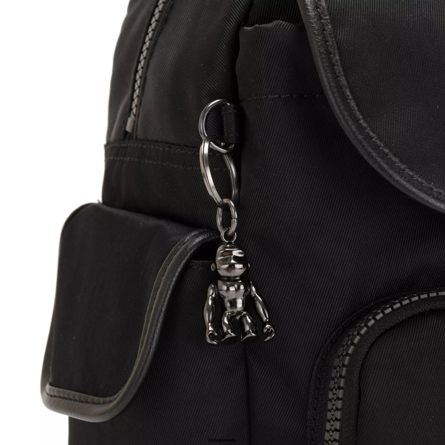 Women Mini Bags Kipling Rich Black City Pack Mini Backpack FHZD395 - Image 5