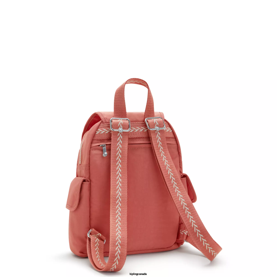 Women Mini Bags Kipling Vintage Pink City Pack Mini Backpack FHZD416 - Image 5