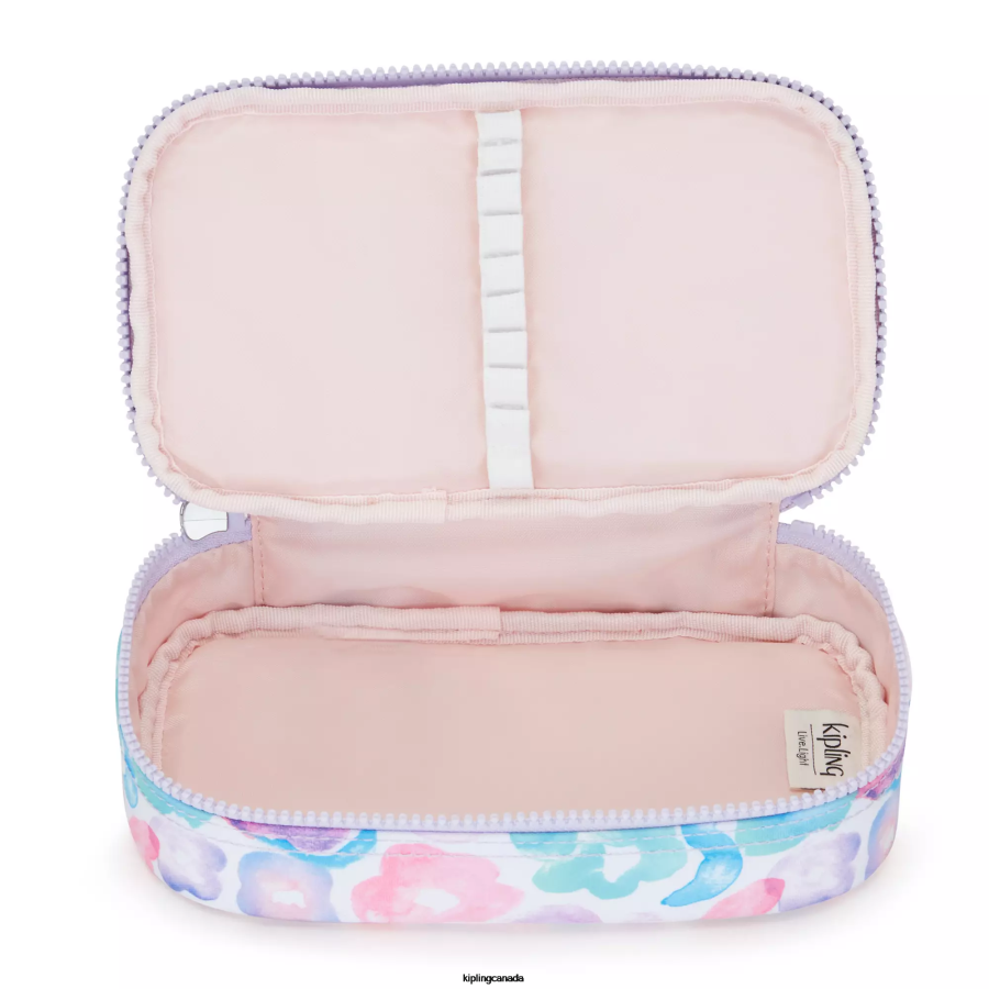 Women Pens & Pencil Cases Kipling Aqua Flowers 50 Pens Printed Case FHZD595 - Image 3